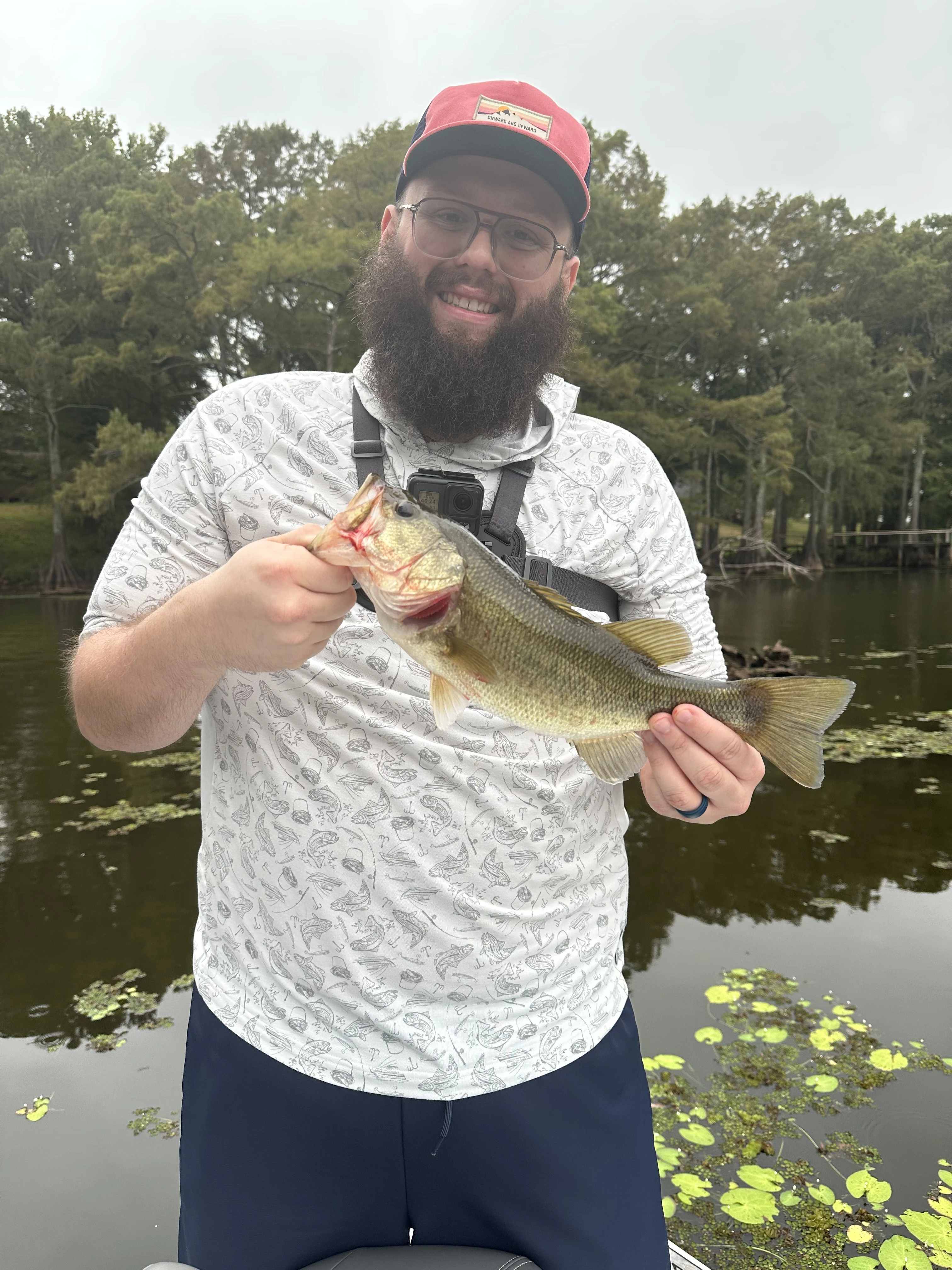 Mike holding a bass